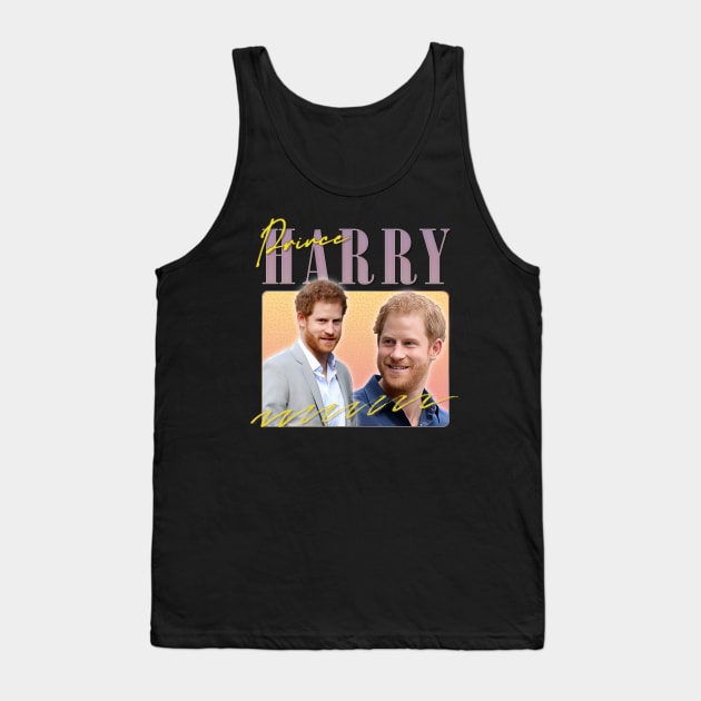 Prince Harry Retro Aesthetic Tank Top by DankFutura